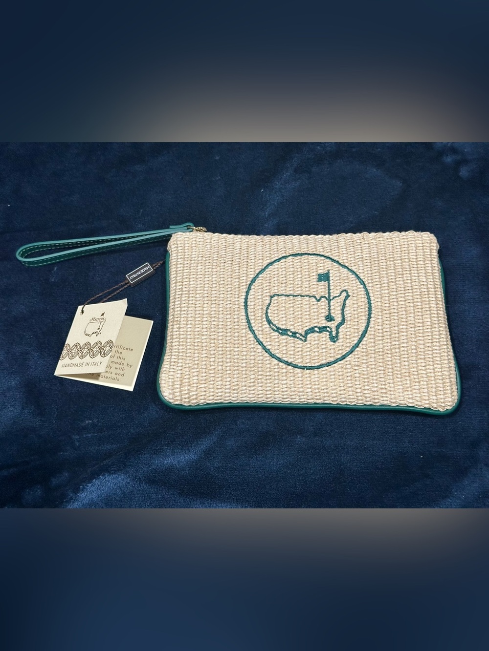 2025 Masters wristlet with green trim